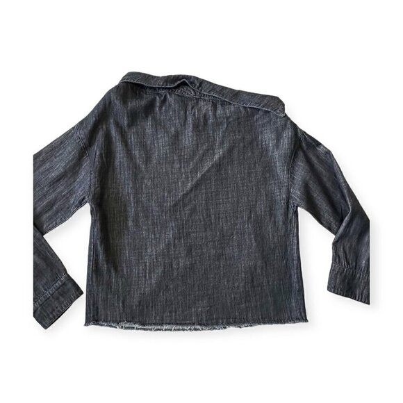 RTA Zaria One-shoulder Denim Blouse In Total Blue, Size XS, - Picture 11 of 16